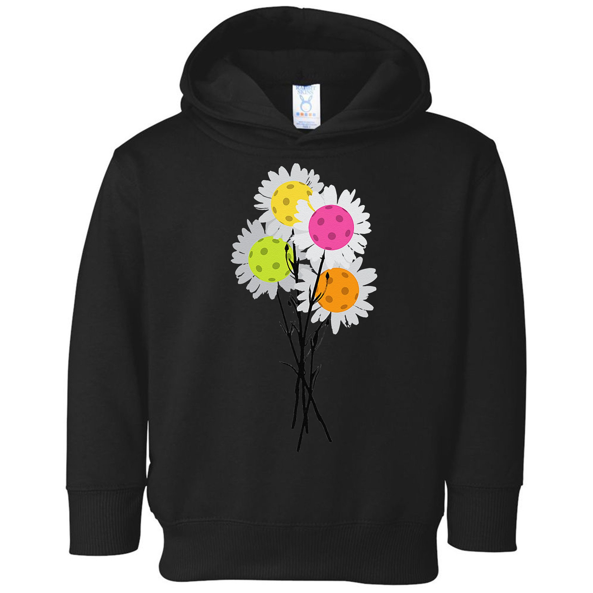 Womens Valentine's Mother's Day Pickleball Flower Bouquet Pretty Toddler Hoodie