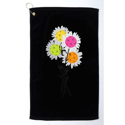 Womens Valentine's Mother's Day Pickleball Flower Bouquet Pretty Golf Towel