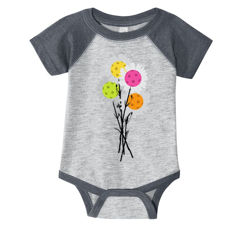 Womens Valentine's Mother's Day Pickleball Flower Bouquet Pretty Infant Baby Jersey Bodysuit