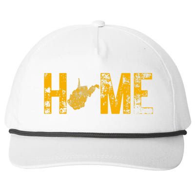 West Virginia Map Home WV Vintage Snapback Five-Panel Rope Hat