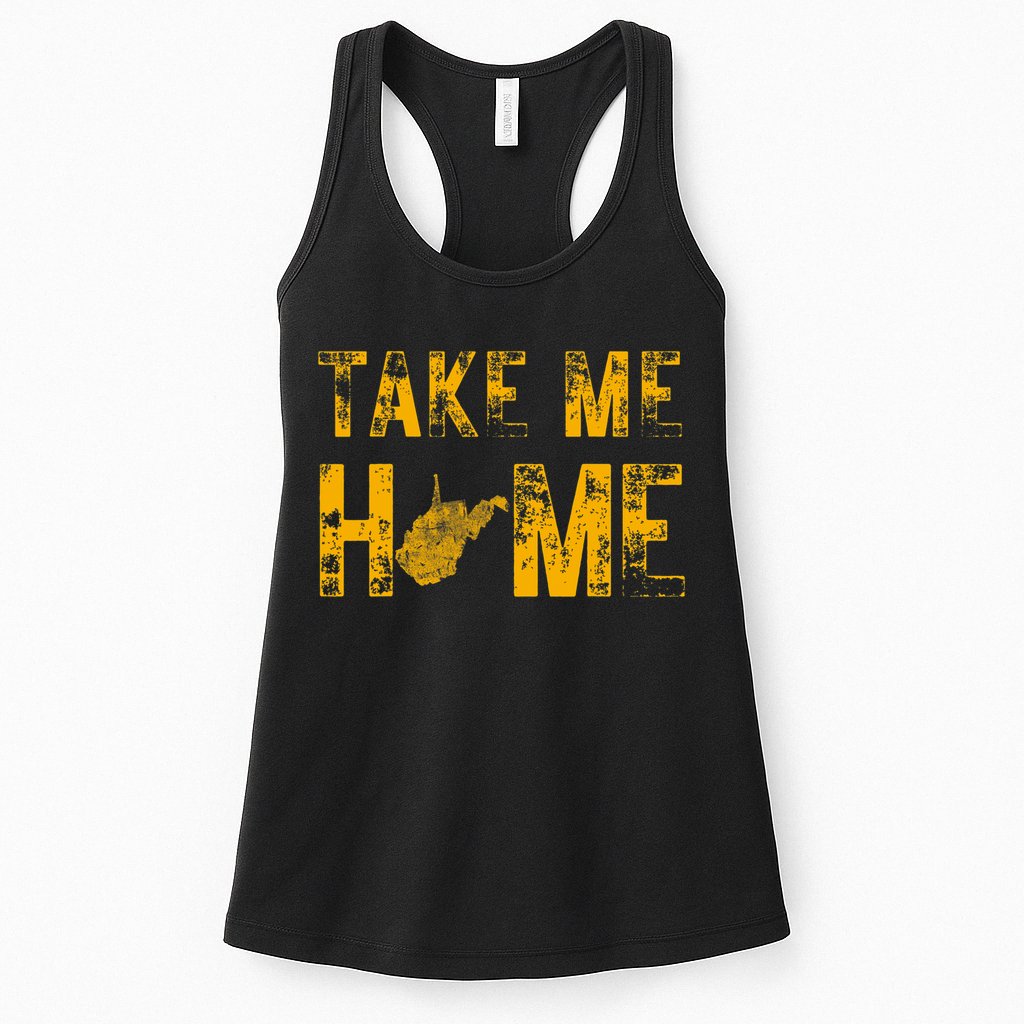 West Virginia Map Home WV Vintage Womens Tank Top