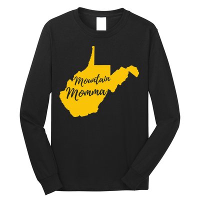 West Virginia Mountain Momma State Map Home Long Sleeve Shirt