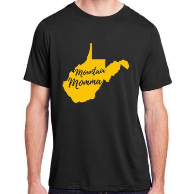 West Virginia Mountain Momma State Map Home Adult ChromaSoft Performance T-Shirt