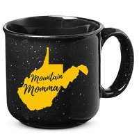 West Virginia Mountain Momma State Map Home 15oz Campfire Ceramic Mug