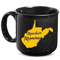 West Virginia Mountain Momma State Map Home 15oz Campfire Ceramic Mug