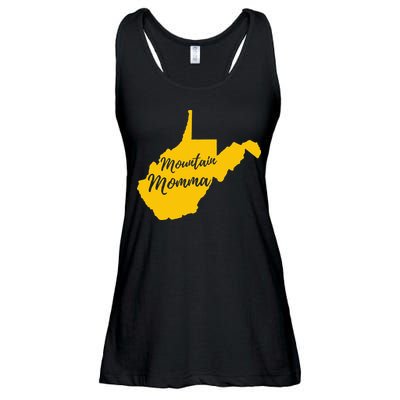 West Virginia Mountain Momma State Map Home Ladies Essential Flowy Tank
