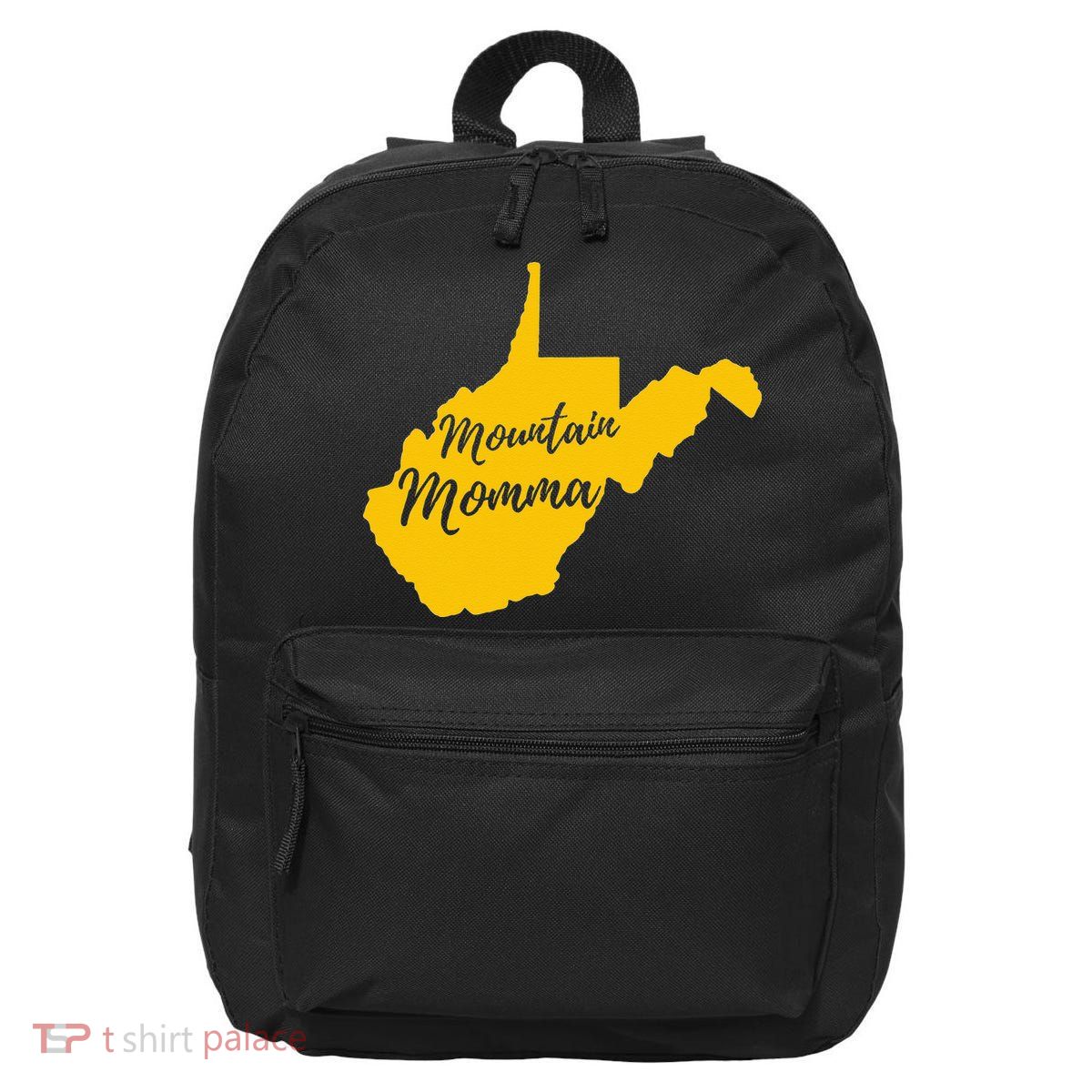 West Virginia Mountain Momma State Map Home 16 in Basic Backpack