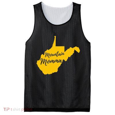 West Virginia Mountain Momma State Map Home Mesh Reversible Basketball Jersey Tank
