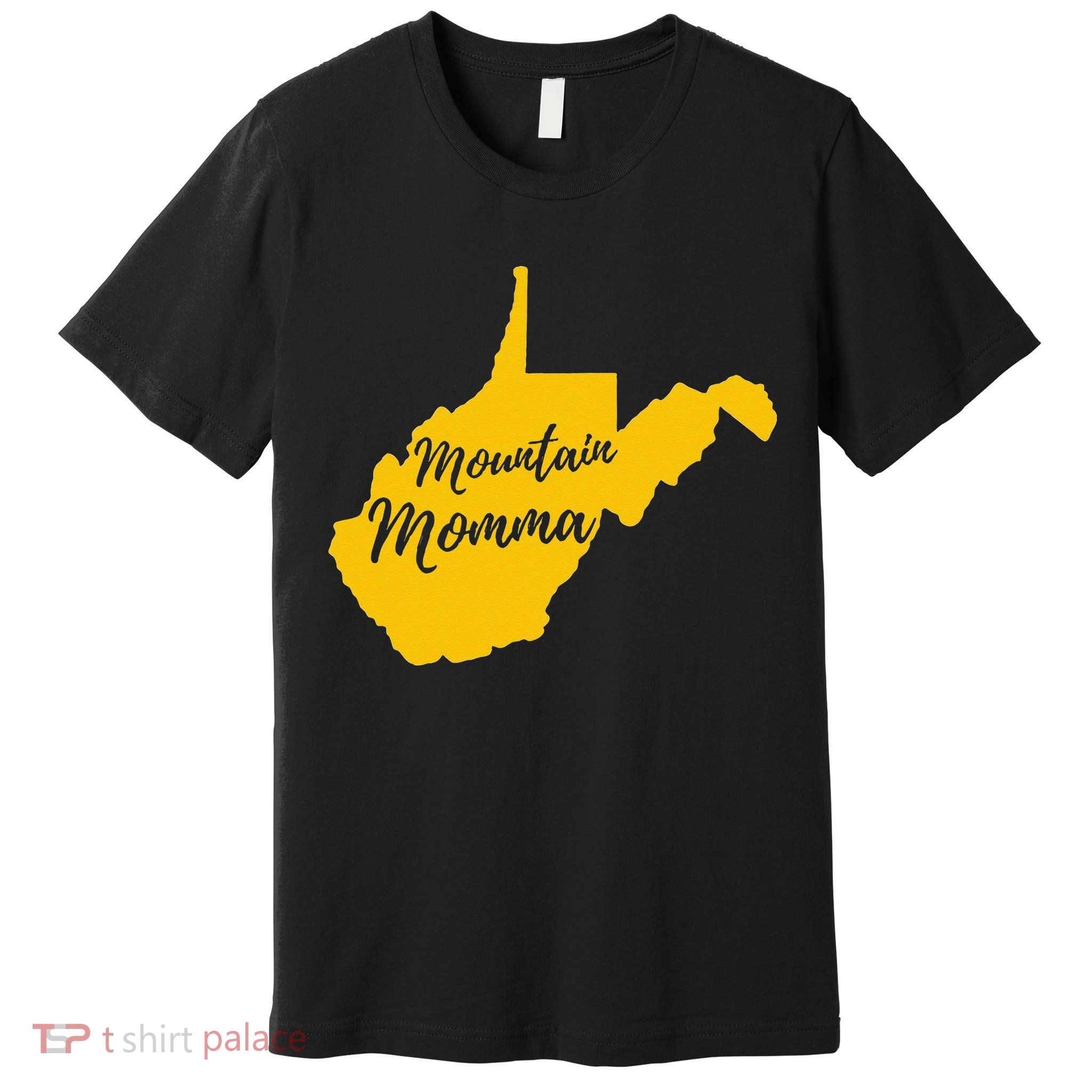 West Virginia Mountain Momma State Map Home Premium T-Shirt