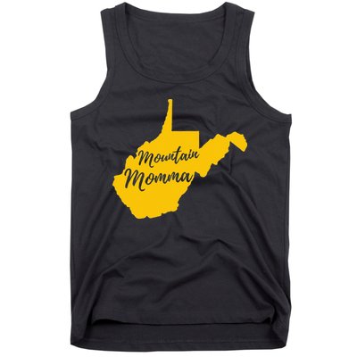 West Virginia Mountain Momma State Map Home Tank Top