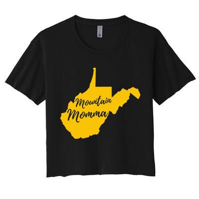West Virginia Mountain Momma State Map Home Crop Top