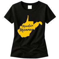 West Virginia Mountain Momma State Map Home Womens T-Shirt