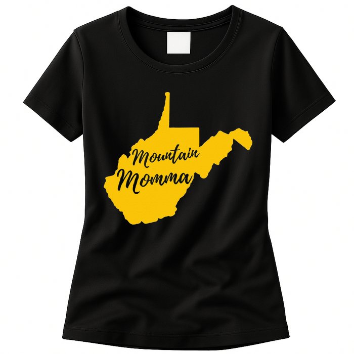 West Virginia Mountain Momma State Map Home Womens T-Shirt