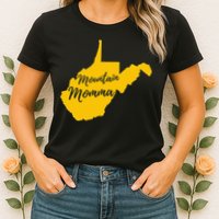 West Virginia Mountain Momma State Map Home Womens T-Shirt