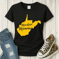 West Virginia Mountain Momma State Map Home Womens T-Shirt