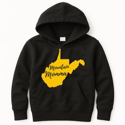 West Virginia Mountain Momma State Map Home Kids Hoodie