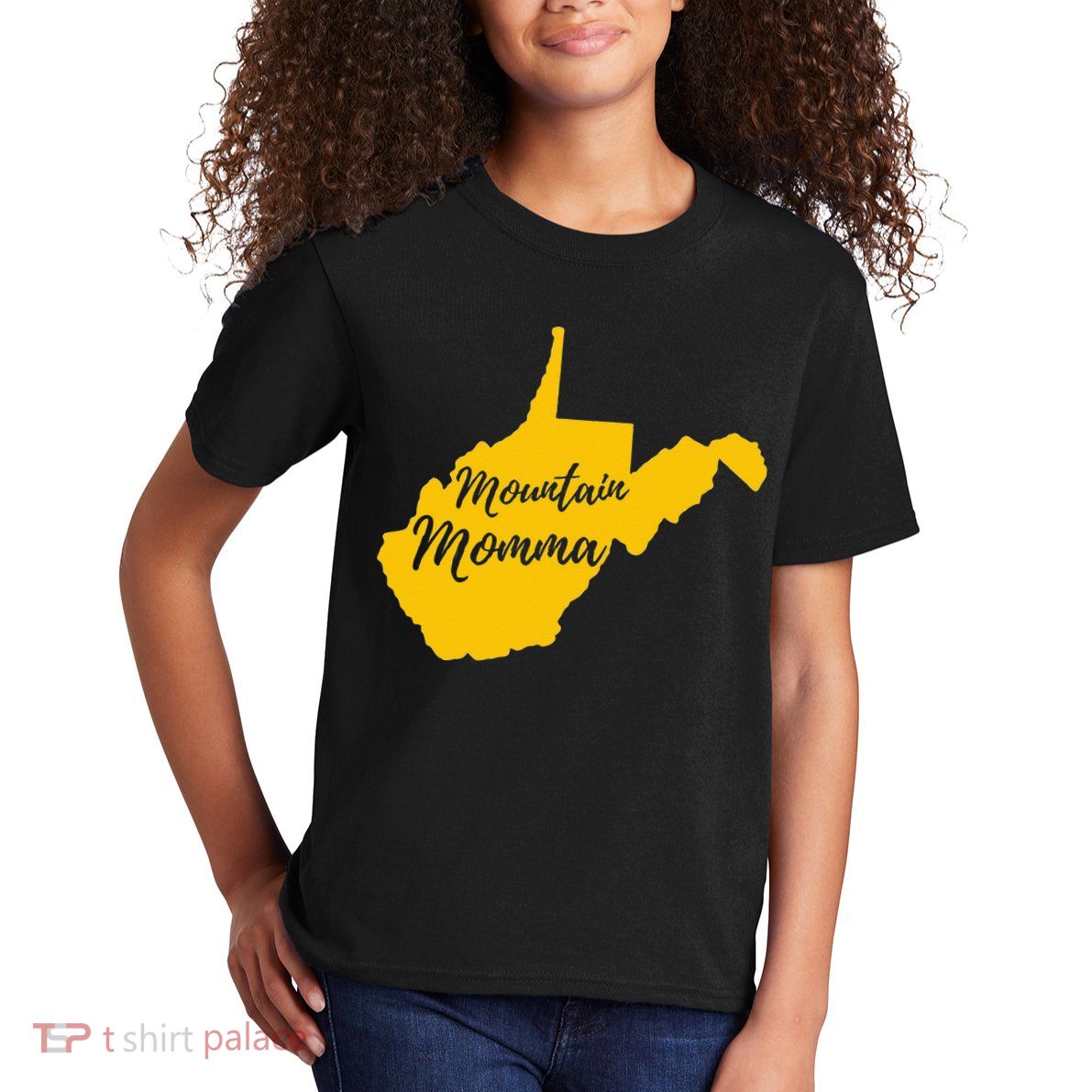 West Virginia Mountain Momma State Map Home Kids T-Shirt