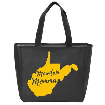 West Virginia Mountain Momma State Map Home Zip Tote Bag