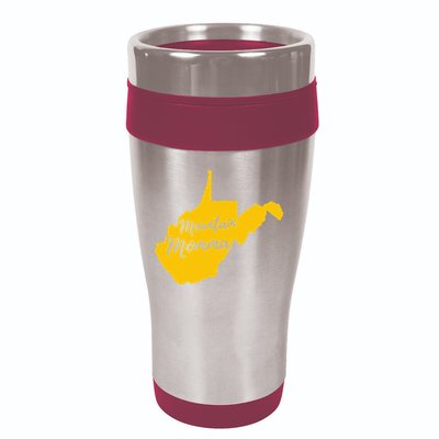 West Virginia Mountain Momma State Map Home 16oz Travel Tumbler