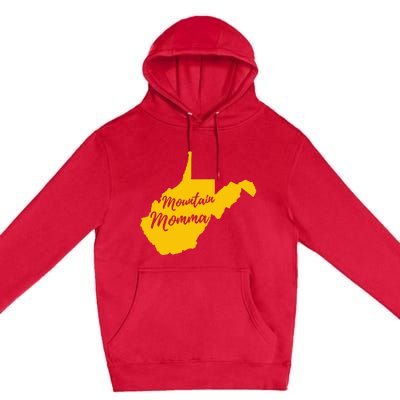 West Virginia Mountain Momma State Map Home Premium Pullover Hoodie