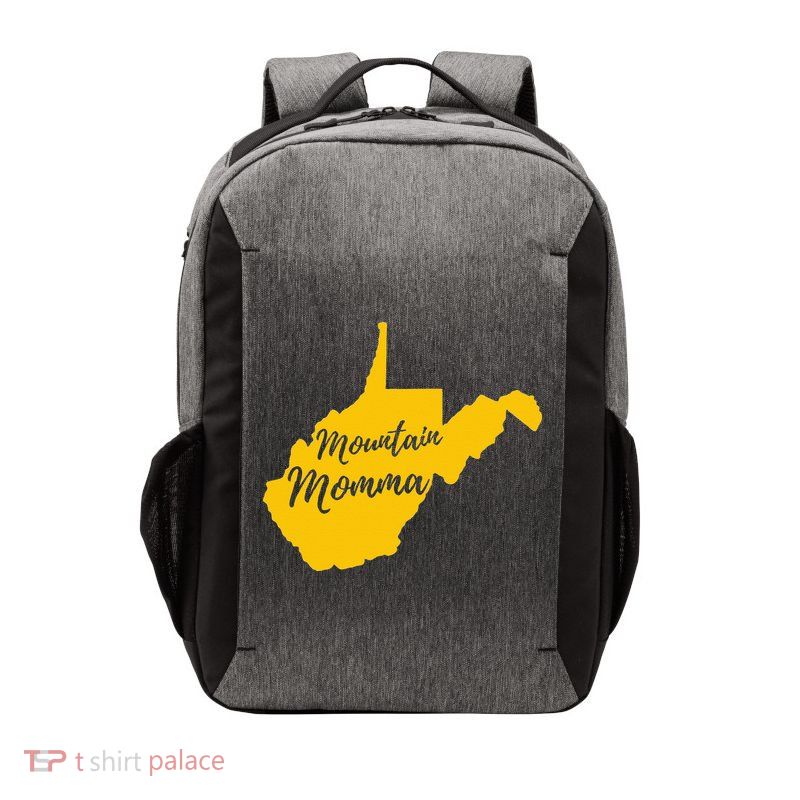 West Virginia Mountain Momma State Map Home Vector Backpack