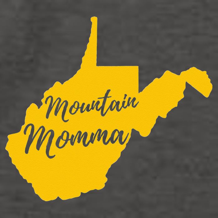 West Virginia Mountain Momma State Map Home Vector Backpack