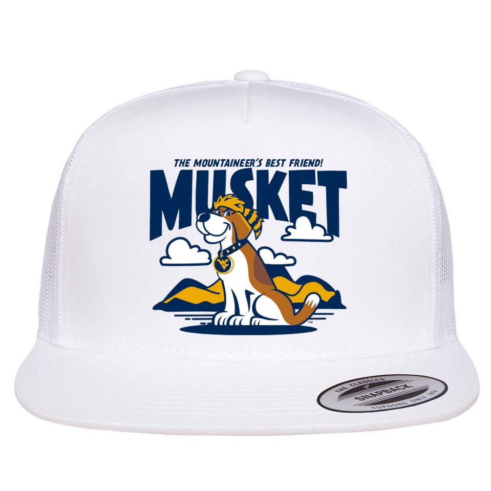 West Virginia Musket Flat Bill Trucker Hat
