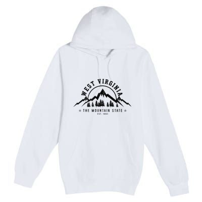 West Virginia Mountain State Est. 1869 Vintage Gift Premium Pullover Hoodie