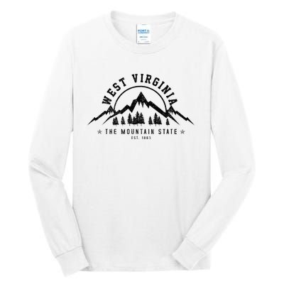 West Virginia Mountain State Est. 1869 Vintage Gift Tall Long Sleeve T-Shirt