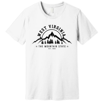 West Virginia Mountain State Est. 1869 Vintage Gift Premium T-Shirt