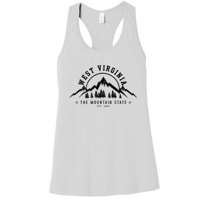 West Virginia Mountain State Est. 1869 Vintage Gift Women's Racerback Tank