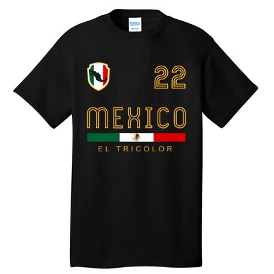 Women Vintage Mexico Jersey Futbol Soccer Flag Fan Gift Vneck Tall T-Shirt