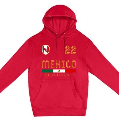 Women Vintage Mexico Jersey Futbol Soccer Flag Fan Gift Vneck Premium Pullover Hoodie