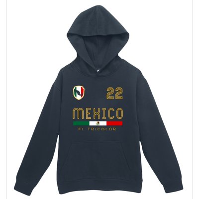 Women Vintage Mexico Jersey Futbol Soccer Flag Fan Gift Vneck Urban Pullover Hoodie