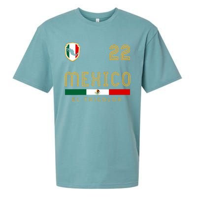 Women Vintage Mexico Jersey Futbol Soccer Flag Fan Gift Vneck Sueded Cloud Jersey T-Shirt