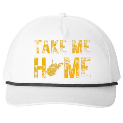 West Virginia Map Home WV Vintage Snapback Five-Panel Rope Hat