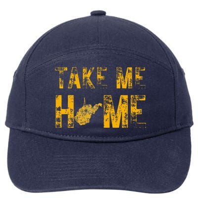 West Virginia Map Home WV Vintage 7-Panel Snapback Hat