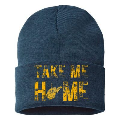 West Virginia Map Home WV Vintage Sustainable Knit Beanie