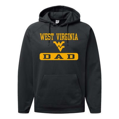 West Virginia Mountaineers Dad Performance Fleece Hoodie