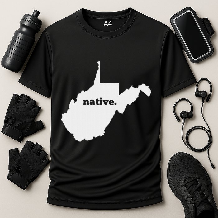 West Virginia Native Cooling Performance Crew T-Shirt