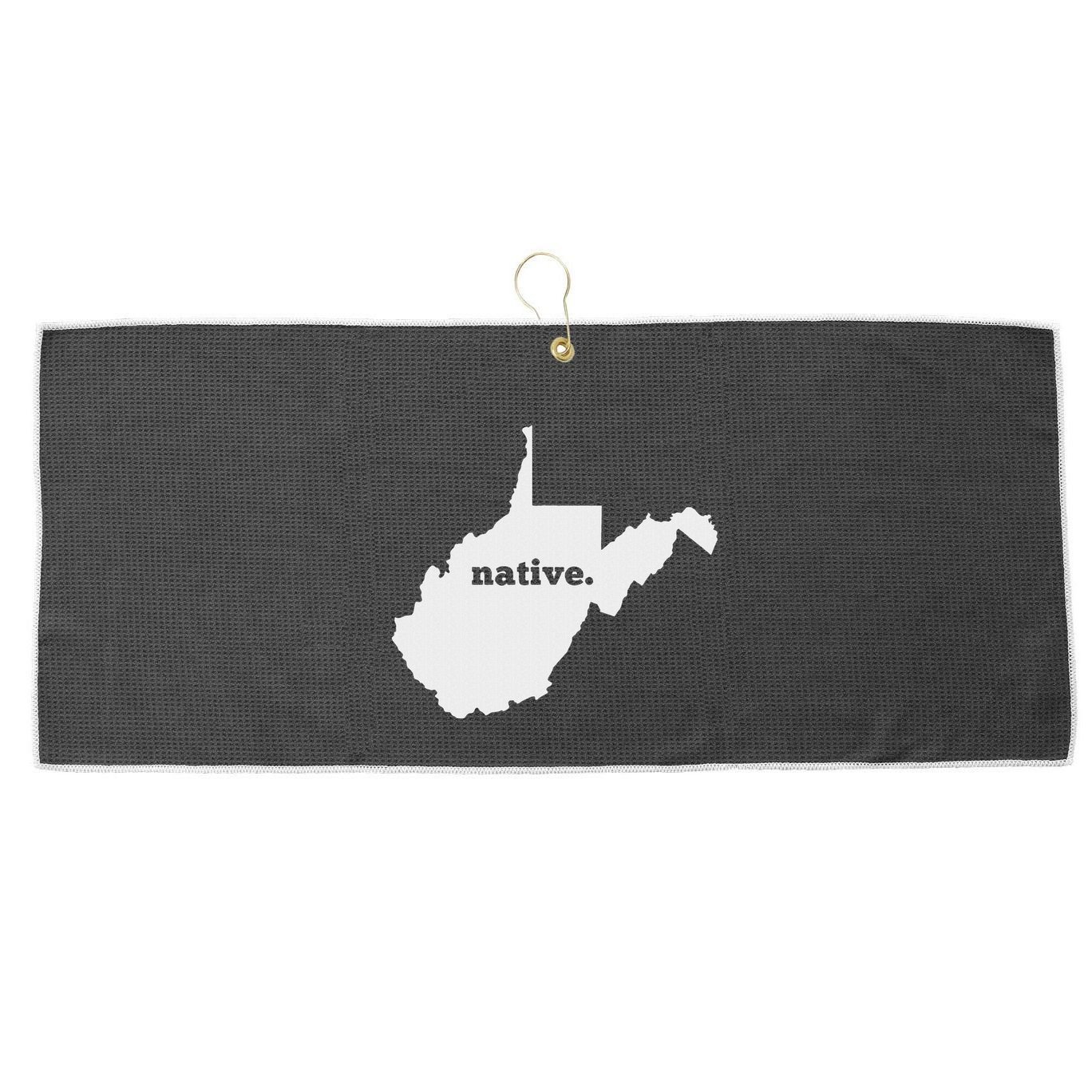 West Virginia Native Large Microfiber Waffle Golf Towel