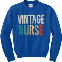 Wo Vintage Nurse Gift Cool Gift Kids Sweatshirt