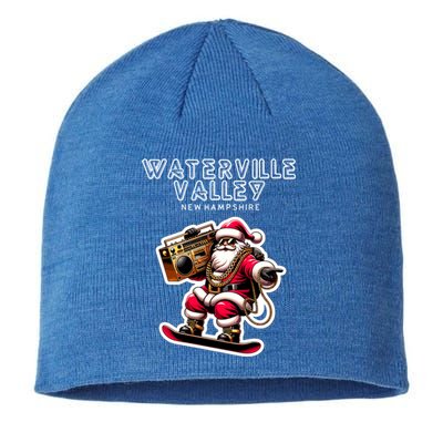 Waterville Valley New Hampshire Christmas Snowboard Santa Gift Sustainable Beanie