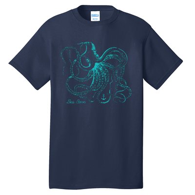 Womens Vintage Octopus Cool Marine Biologist Ocean Sea Life Gift 2 VNeck Tall T-Shirt