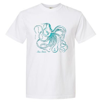 Womens Vintage Octopus Cool Marine Biologist Ocean Sea Life Gift 2 VNeck Garment-Dyed Heavyweight T-Shirt