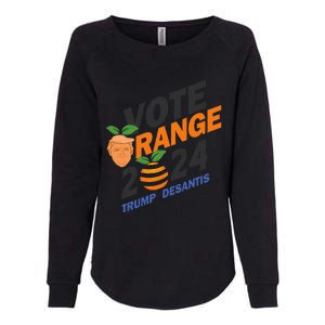 Women Vote Orange Trump Desantis 2024 Presidential Election Gift Womens California Wash Sweatshirt