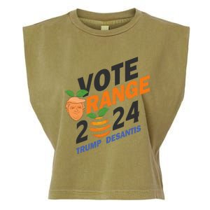 Women Vote Orange Trump Desantis 2024 Presidential Election Gift Garment-Dyed Women's Muscle Tee