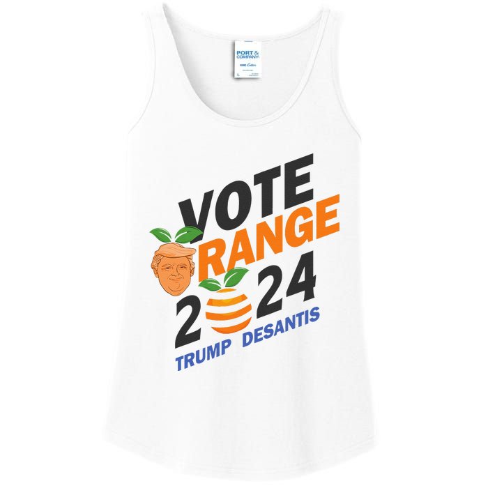 Women Vote Orange Trump Desantis 2024 Presidential Election Gift Ladies Essential Tank