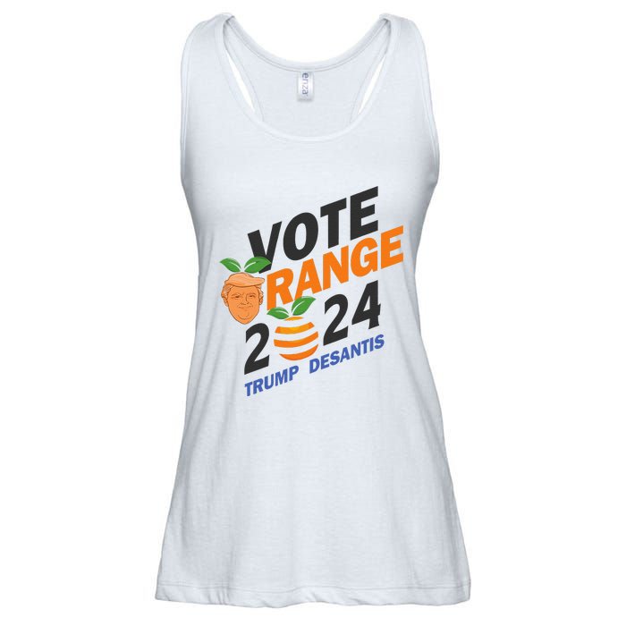 Women Vote Orange Trump Desantis 2024 Presidential Election Gift Ladies Essential Flowy Tank