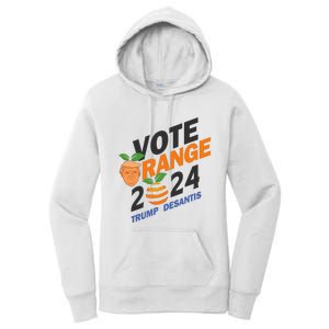 Women Vote Orange Trump Desantis 2024 Presidential Election Gift Women's Pullover Hoodie